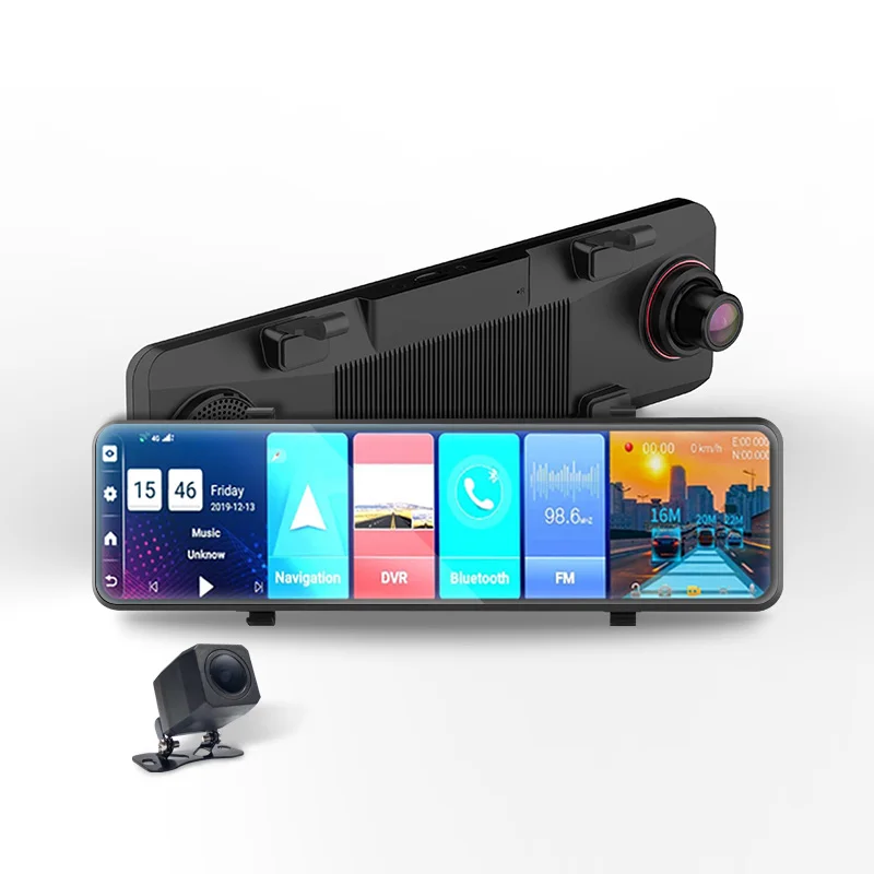 Mirror Dash Cam 4G LTE Car Dash Camera 24 Hour Recording with Live GPS Tracking