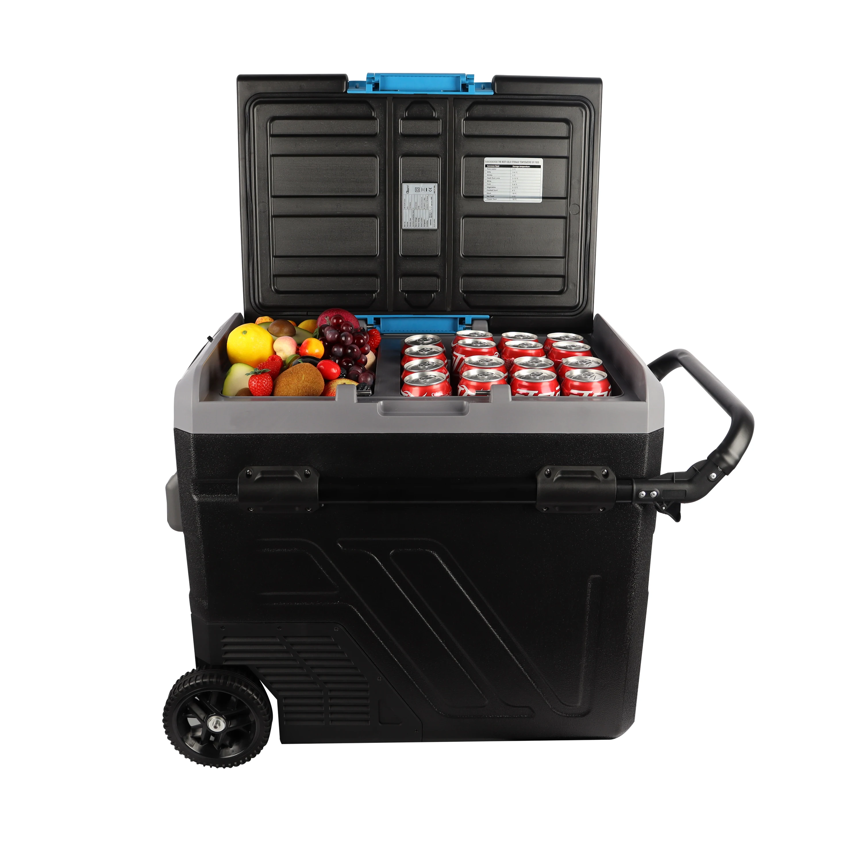 high quality Camp 50L AC DC Compressor Electric Fridge Portable Cooler With Digital Display 12V Car Refrigerator Freezer