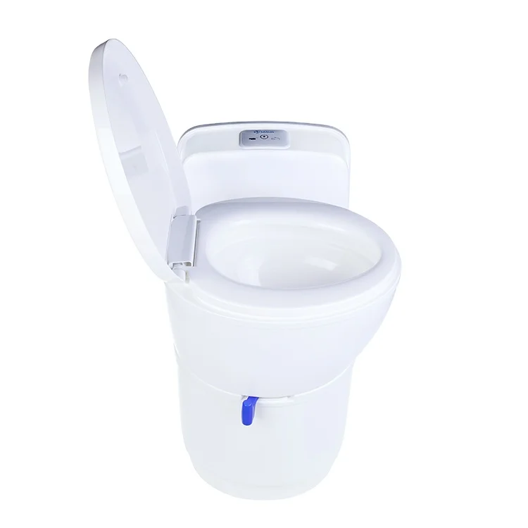 HOT SALES high quality plastic built-in swivel smart cassette toilet with electric flush for RV motorhome caravan boat yacht