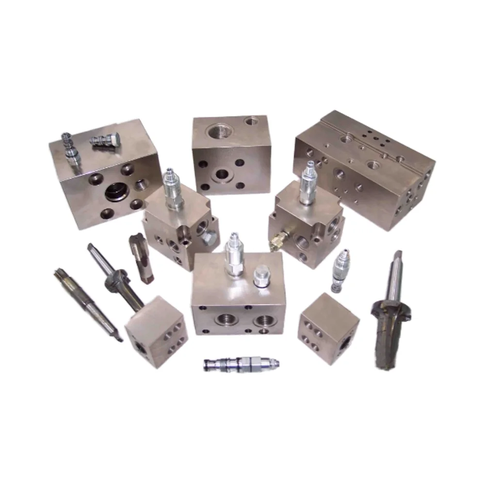 Hydraulic valve block oil circuit integrated system processing station