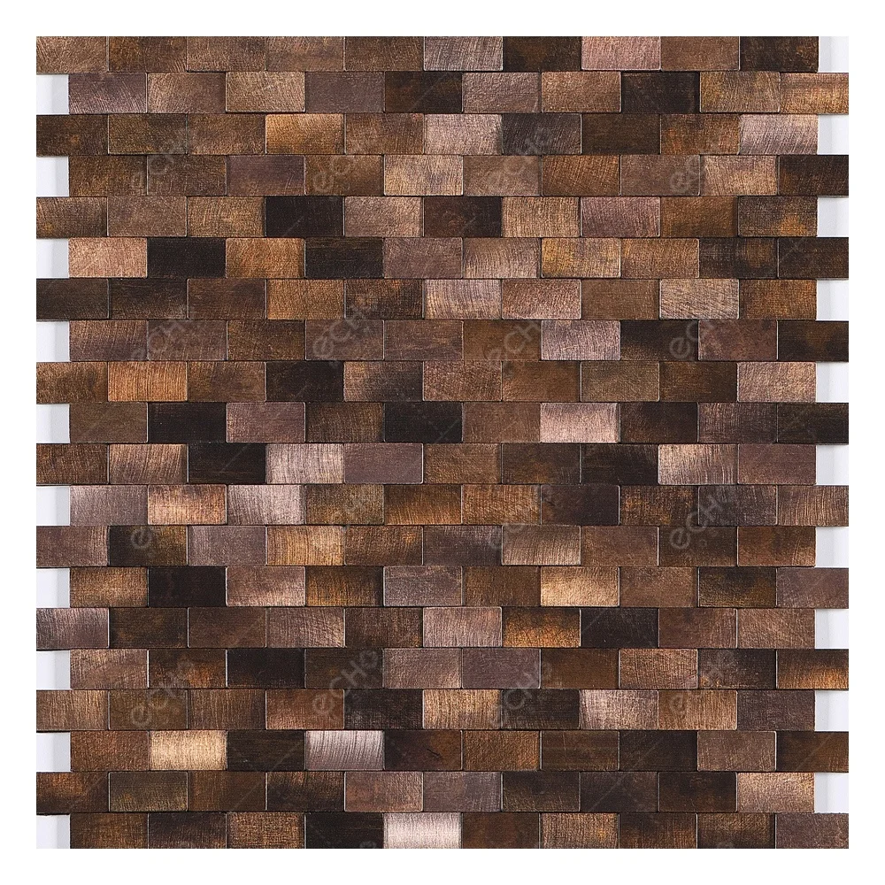 3D Античная бронзовая алюминиевая пленка и настенная плитка Backsplash