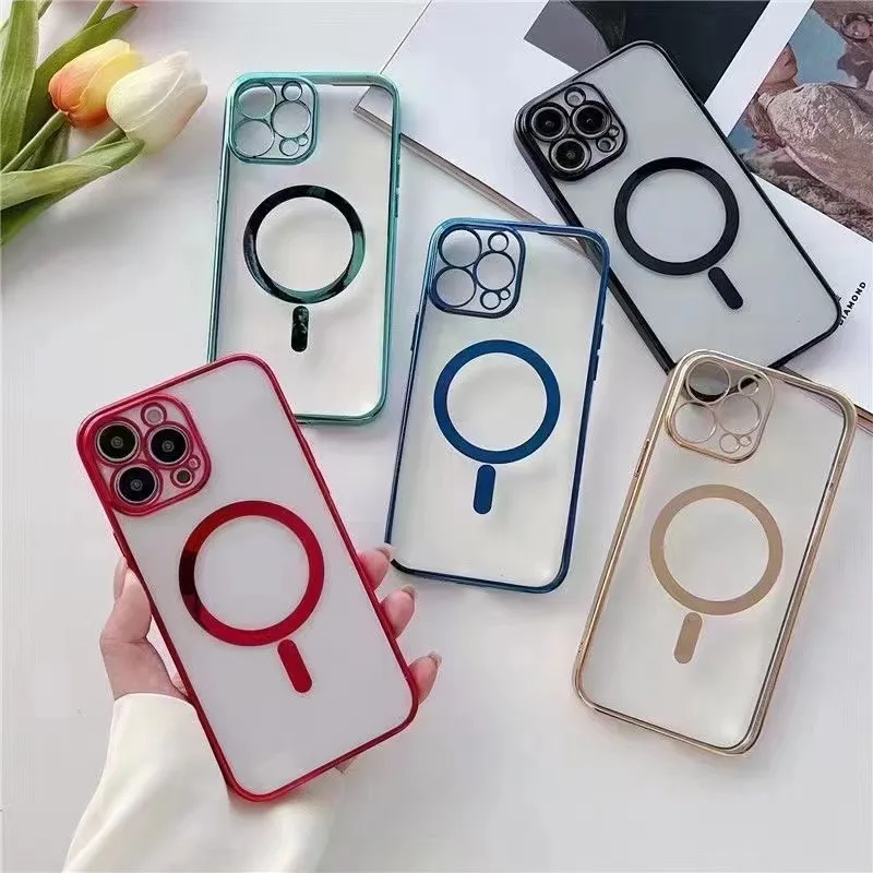 Hot Magnetic Tpu Phone Cover Mage safe Phonecase For Iphone 13 Cover For Iphone 13 Pro Max Iphone 12 Pro Max Phone Case