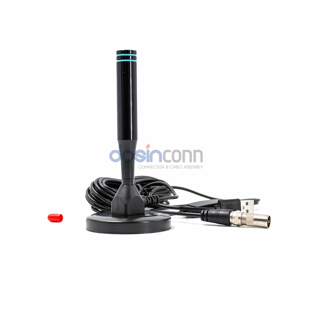 Long Range Magnetic Indoor Digital TV Antenna with Integrated Small Amplifier 4K