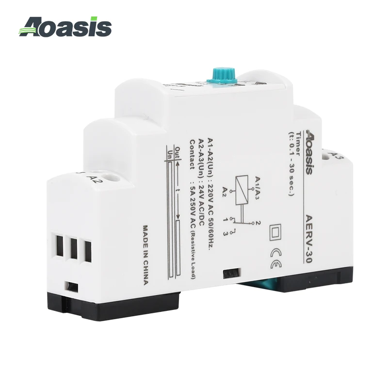  AOASIS AERV-30 220 В Магнитное реле таймера электронное регулируемое времени задержки