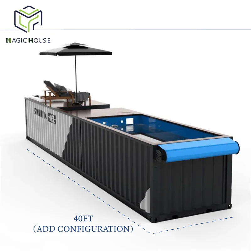 Elevate Outdoor Living with a 40ft Container Pool featuring Marine Grade Coating and Integrated Deck
