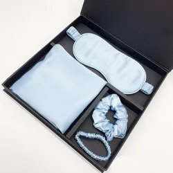 Wholesale Best Selling Luxury 100% Mulberry Silk Pillowcase Set With Eye Mask Silk 6a Grade Gift Set Silk Pillow Case