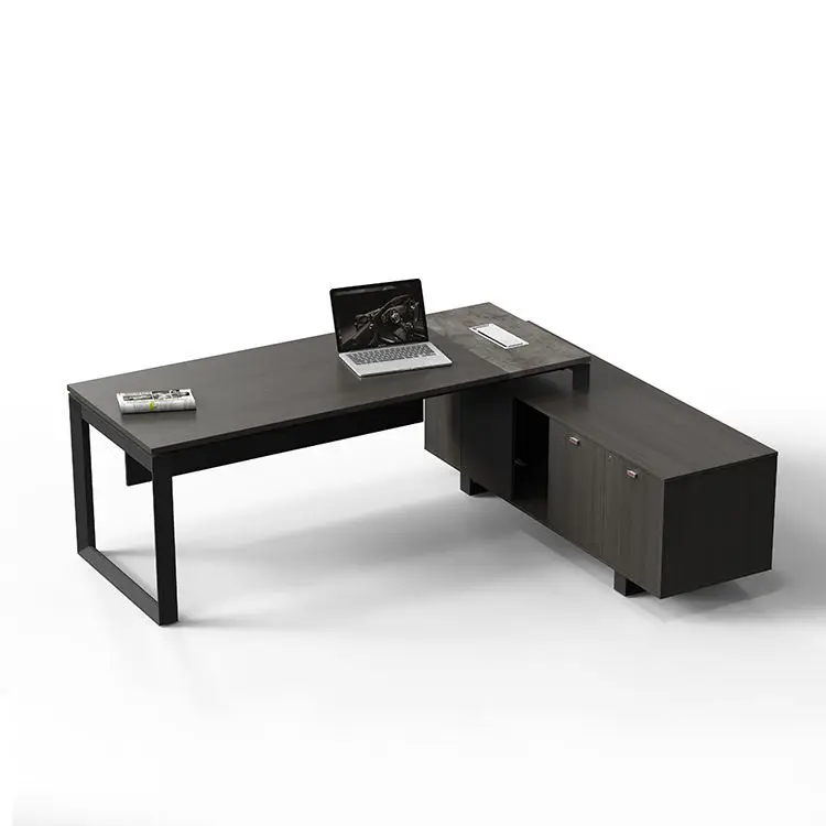 High end luxury modern office furniture director desk boss ceo manager executive office table with filing cabinet mode