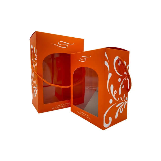 custom recycle kraft paper cake box for bakery cake cupcake packaging with plastic clear windows