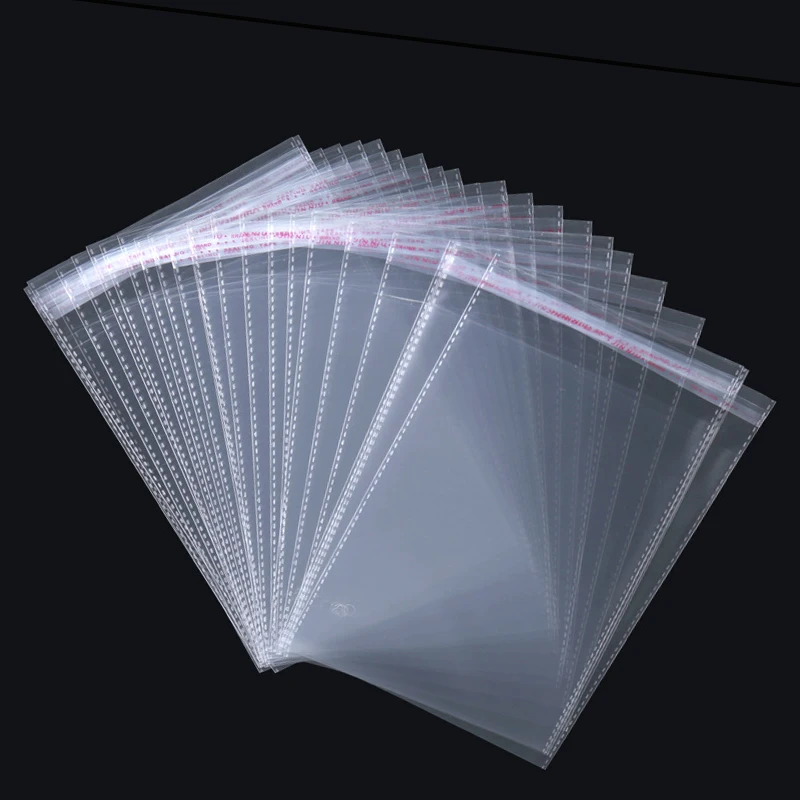 In Stock Custom Printed Sizes Clear ThickenedTransparent Opp Cellophane Bag Self-adhesive Plastic Poly Bag