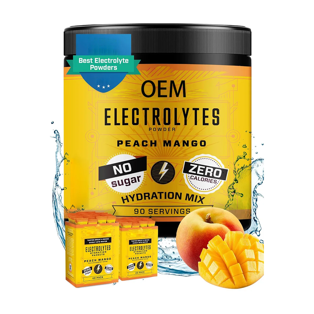 Private Labels Sugar Free Electrolyte Water Hydration Electrolyte Drink Powder Packets Electrolyte Hydration Powder