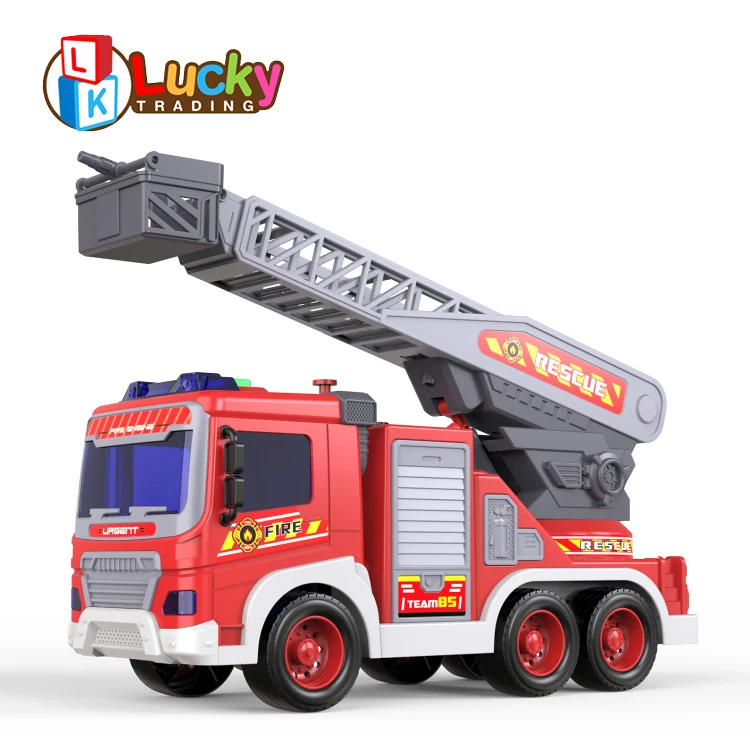 LK Toys Manufacturer Wholesale Fire Toy Car Truck New Inertial  Truck for Children