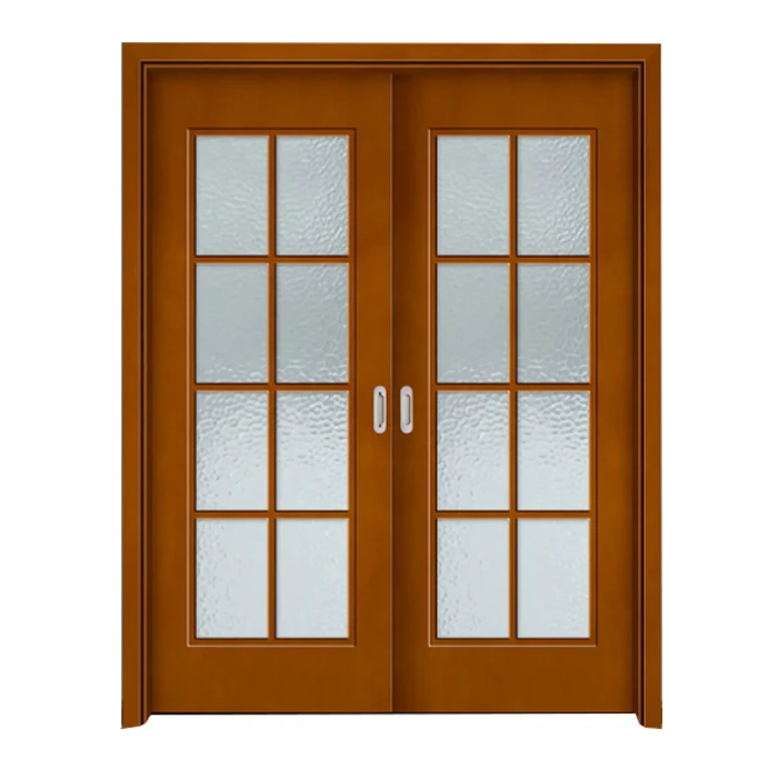 Main door bathroom kitchen wooden doors with insert glass sliding double wooden door