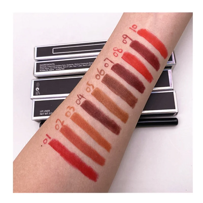 
waterproof cruelty free wholesale makeup OEM lip liner pencil vendor private label retractable lip liner 
