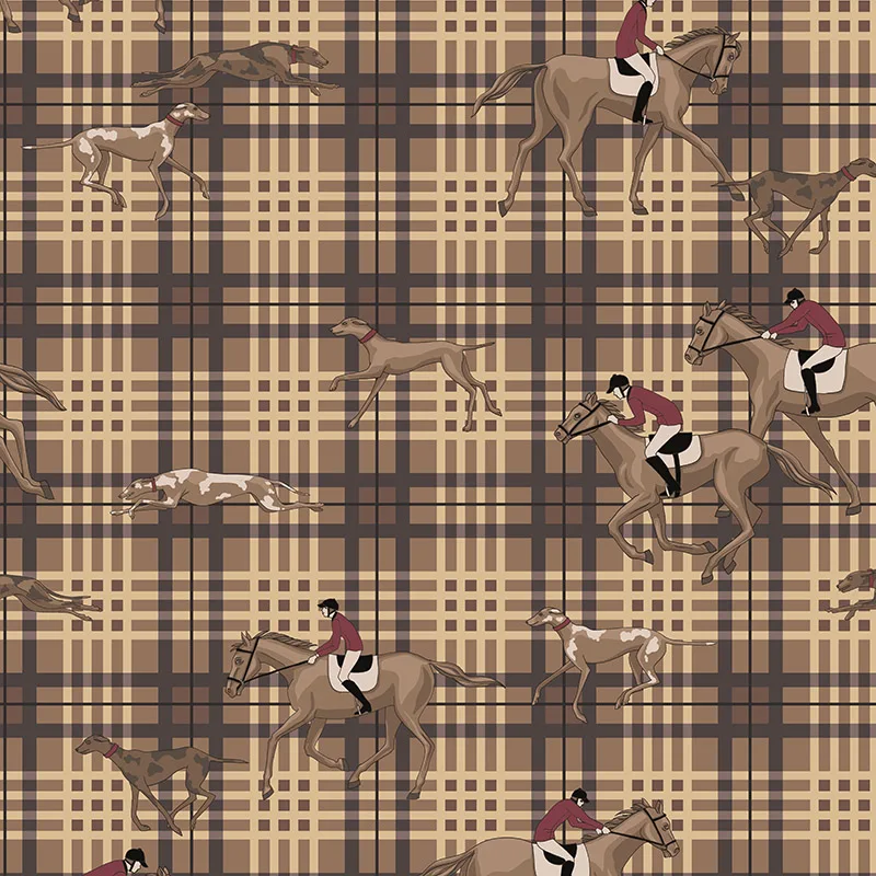 wholesale woven Lovely horse pattern digital printed fabrics (13 patterns) for garment, bags, ect