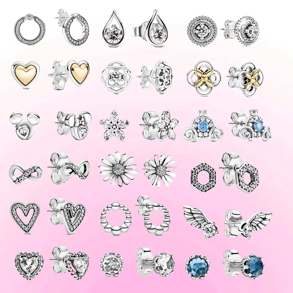 wholesale fashion 925 Silver earrings high quality ALE S925 cubic zirconia earrings women Gift for Mothers