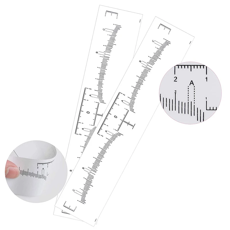 Henna Brows Measuring Tool Mapping Stickers Microblading Eyebrow Ruler Sticker Suitable for All Face Shape