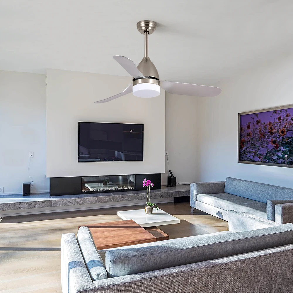 Energy Saving Decor Home Hotel Office Remote Control Ceiling Fan With LED Light