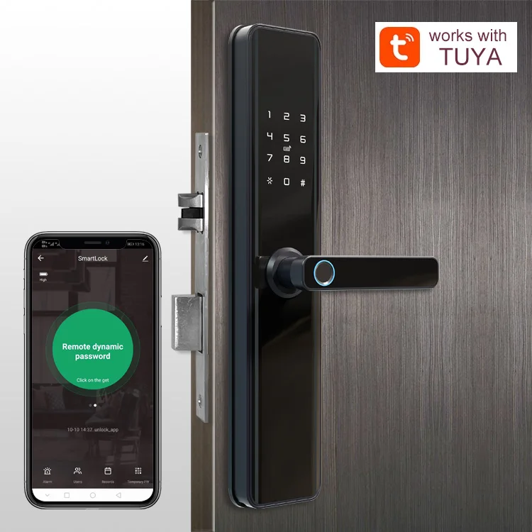 Youhe m1 Remote Wifi Home Electronic Digital Smart Fingerprint Door Lock With Tuya App
