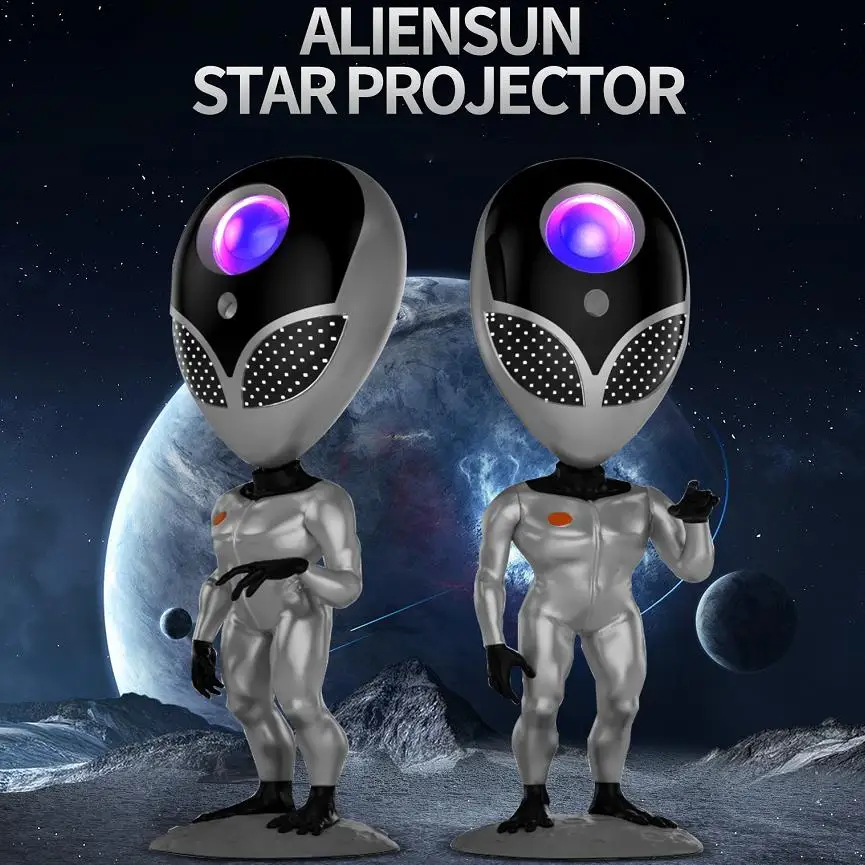 Astronaut Aliens Star Projector, Talking Nebula Projector Light with Timer   Breathing Light Effect Galaxy Projector