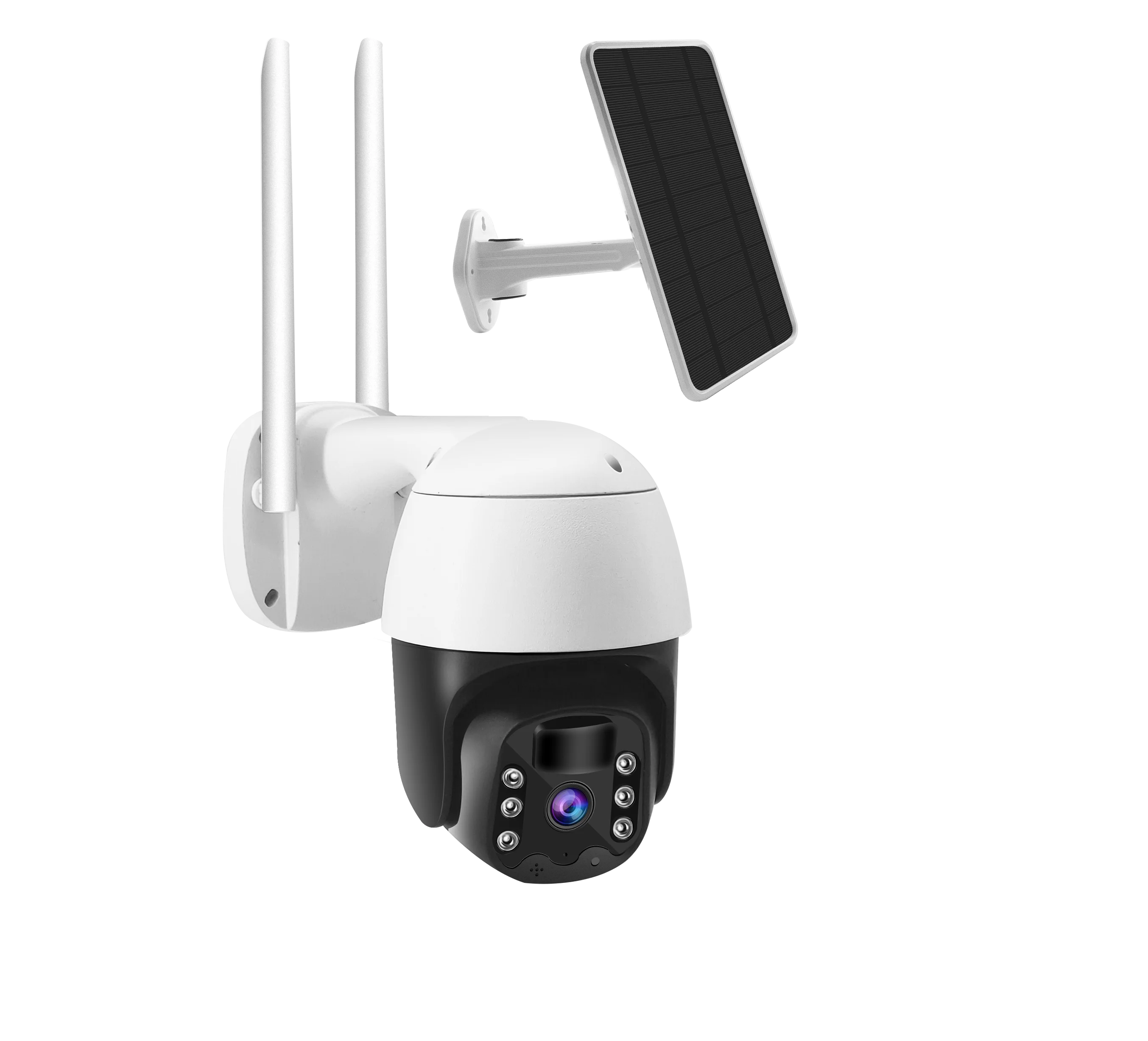 Factory Production HD PTZ Dome Cam Tuya Wireless CCTV Security Solar Panel Battery Cameras Outdoor Solar Low Powered WIFI Camera