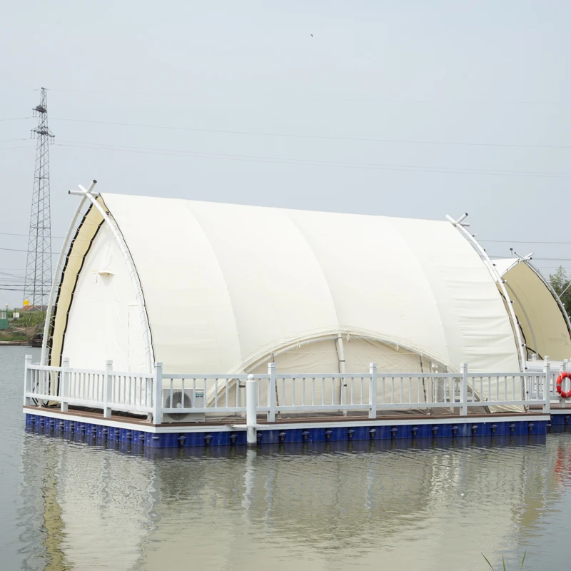 Luxury Waterproof Oxford Hotel Tent for Outdoor Glamping Safari & Camping with Bedroom in Sailing Shape for Resorts Restaurants