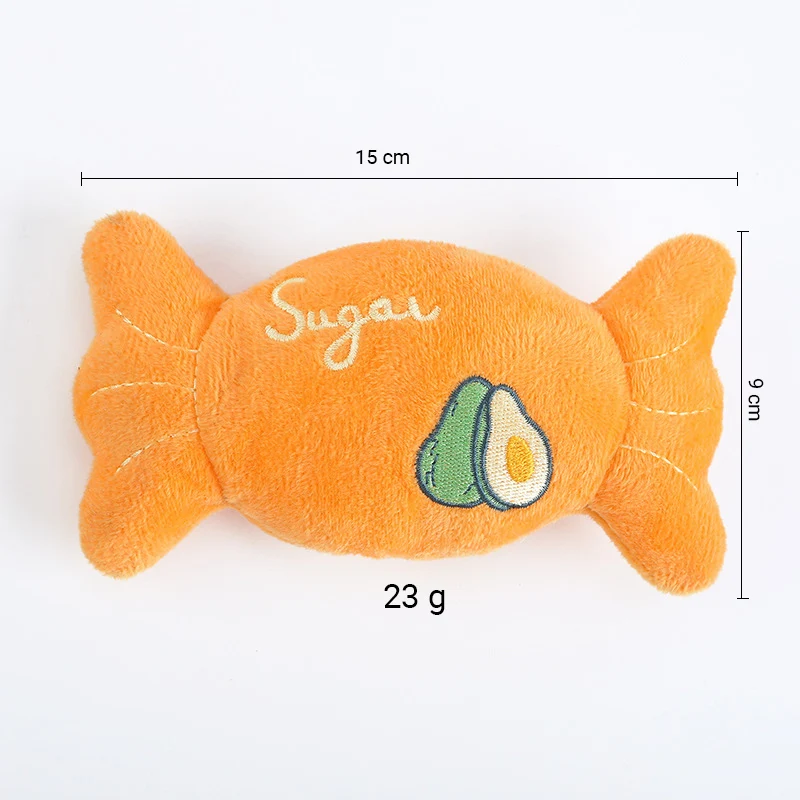 Wholesale Pet Dog Toy Cartoon Cute Candy Luxury Interactive Squeaky Plush Chew Toys For Dog Cat
