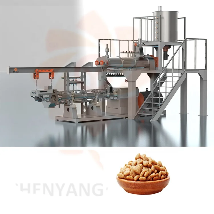 Jinan Chenyang Dog Snacks Machine Dog Food Extruder extruded dry pet food production line