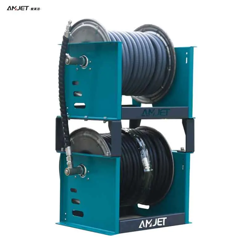 AMJET New Double-layer Hose Reel Garden Hose Winding Extra-long Hose Suitable for a Variety of Scenarios