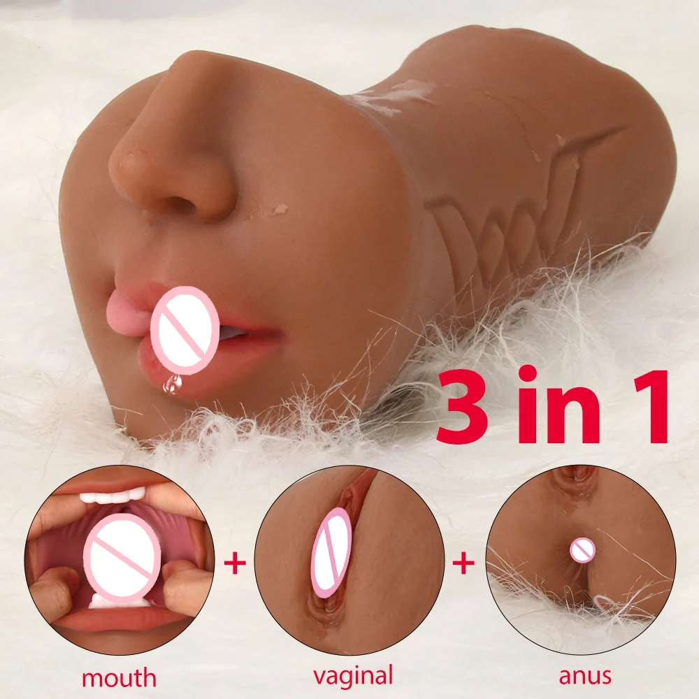 Male Masturbator 3 In 1 Pocket Pusssy Artificial Vagina Pussy 3d Textured Vagina And Mouth Vagine Sex Toy For Man Sex Product