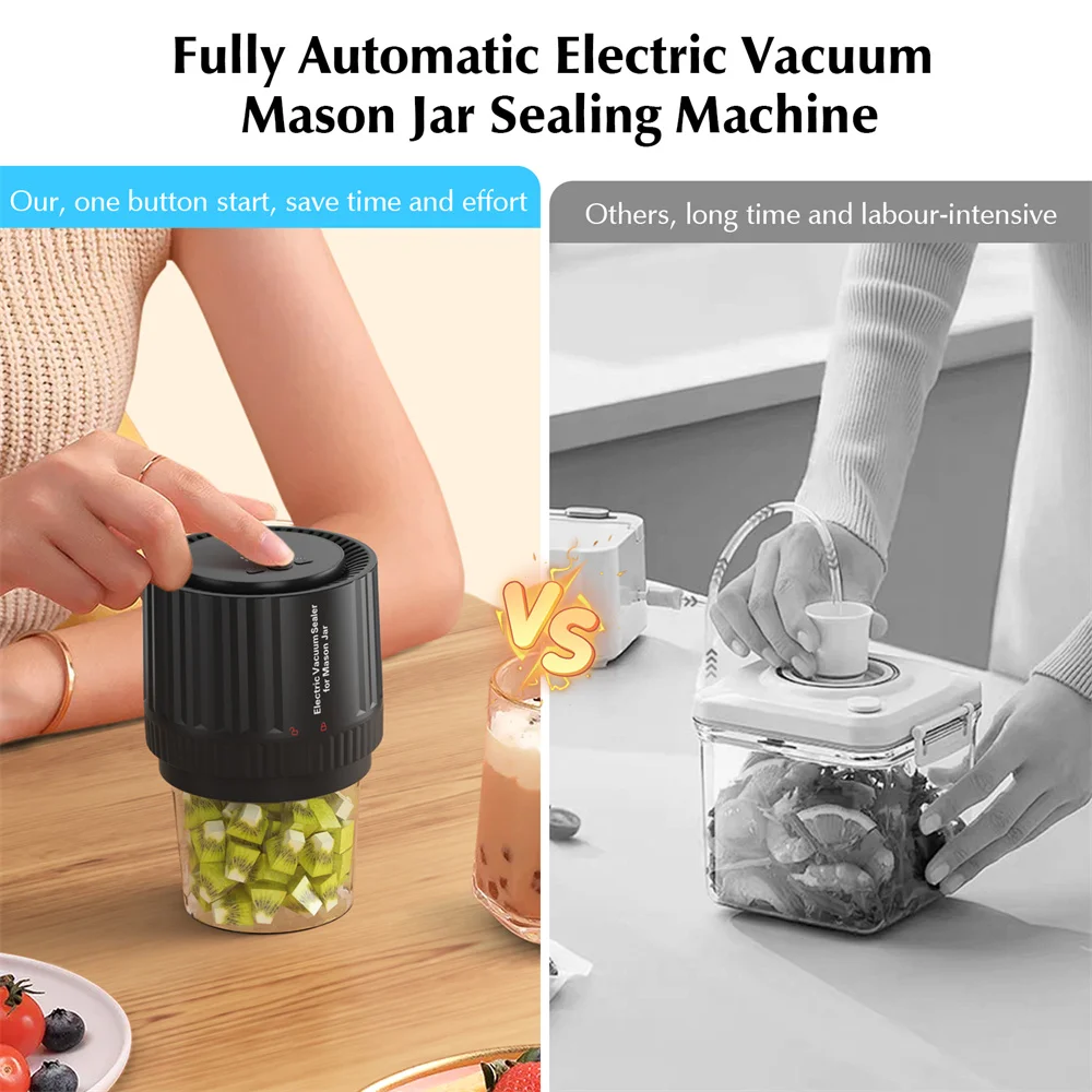Electric Jar Mason Vacuum Sealer, Mason Jar Sealer Vacuum, Electric Mason Jar Vacuum Sealer Kit For Wide Mout