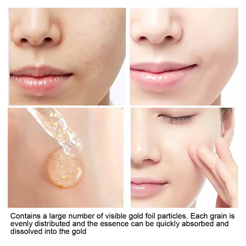 Beauty Personal Care 24k Gold Essence Organic Skincare Hyaluronic Serum Skin Care Anti Aging Collagen Vegan Cosmetics Face Serum
