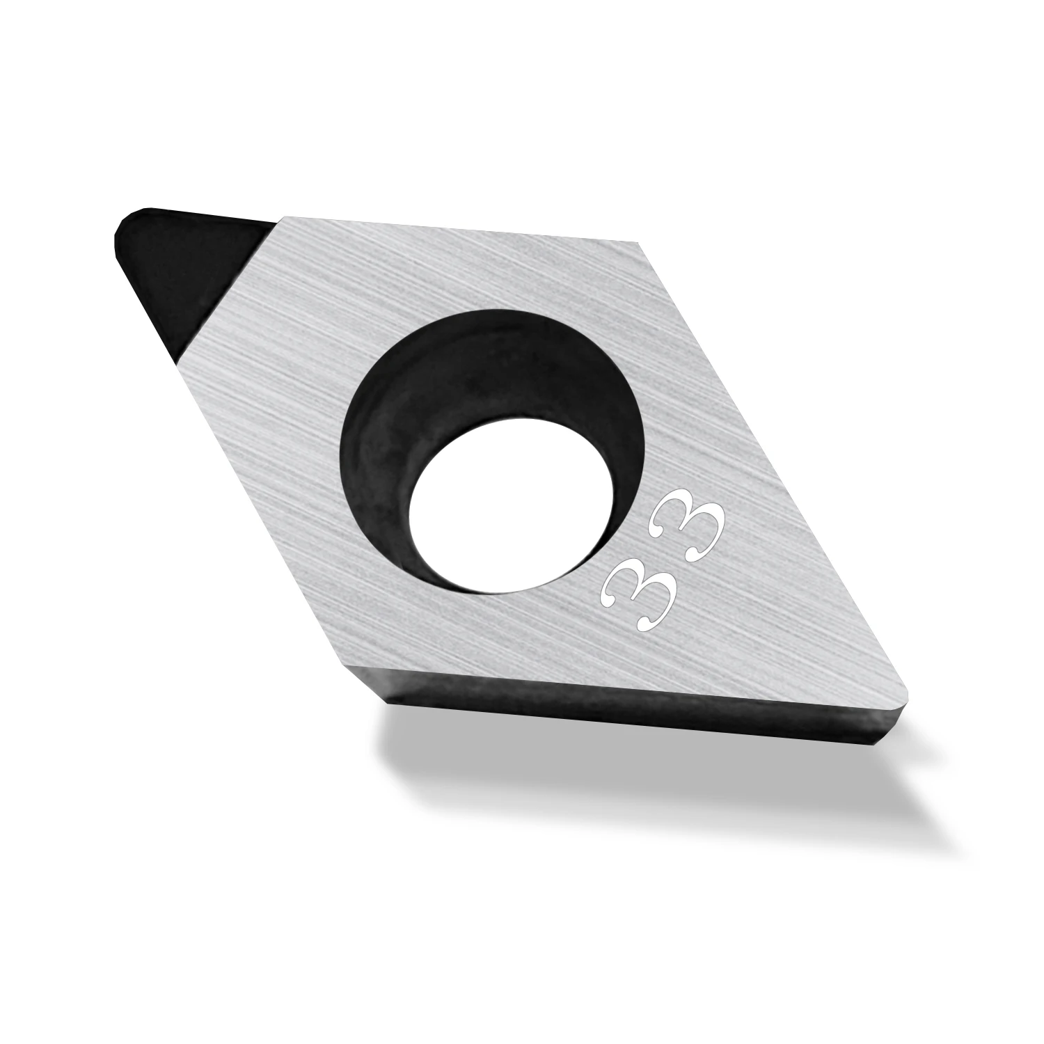 PCD Inserts DCMT11T308 Diamond Cutting Inserts CNC Lathe Cutting PCD Inserts For Aluminum Steel Processing