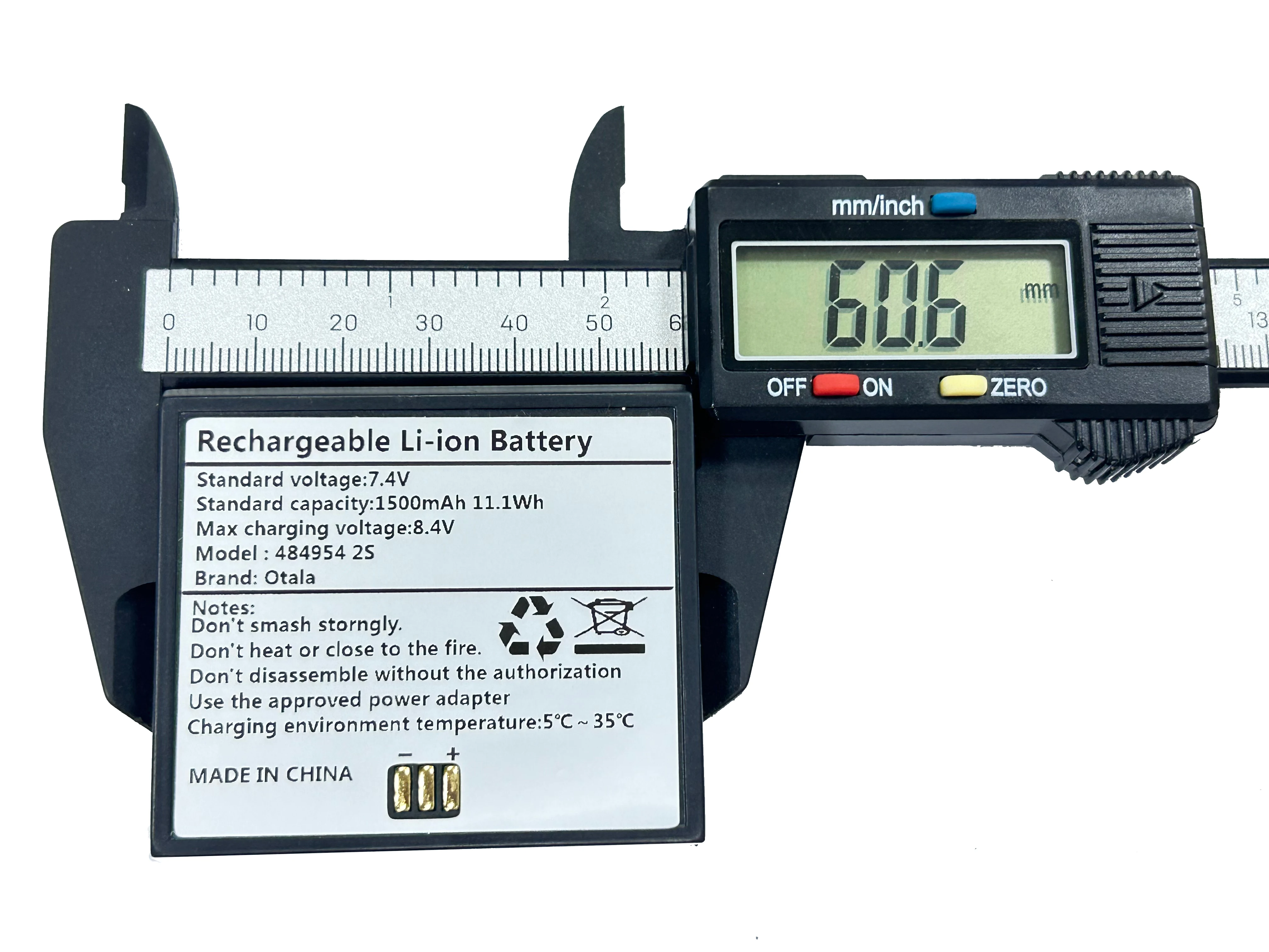 484954-1500mah-7. 4 в-достаточная емкость перезаряжаемая полимерная литиевая батарея