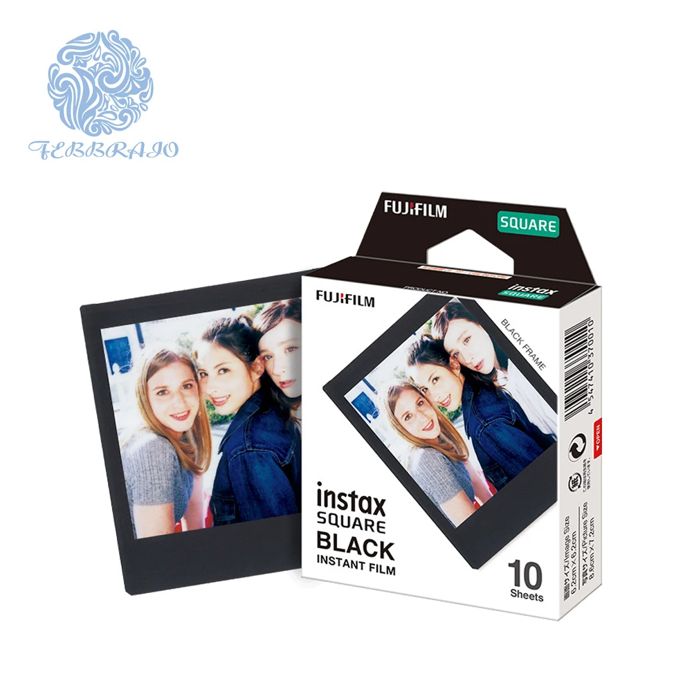  Instax квадратный пленка для Fuji instax площадь камеры и делиться видеозаписями SP-3 принтер 30 листов в упаковке (одна сторона черная Защитная с закругленными краями 2 белых dege пленки)