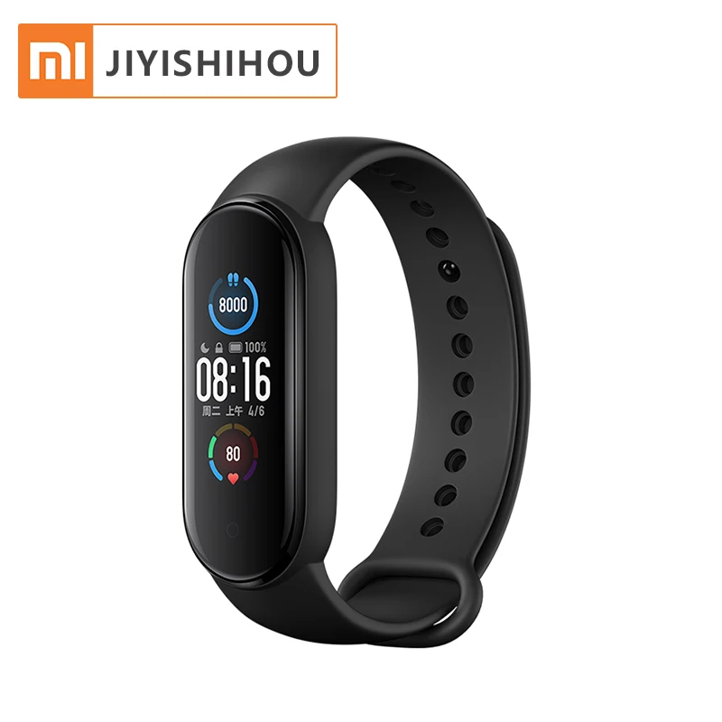  Смарт-часы Xiaomi Mi Band 5 с магнитной зарядкой пульсометром и сном