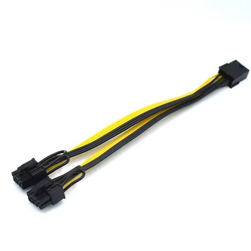 18AWG 20 см GPU 8-контактный двойной (6 + 2) блок питания линия графической видеокарты удлинитель плоский кабель