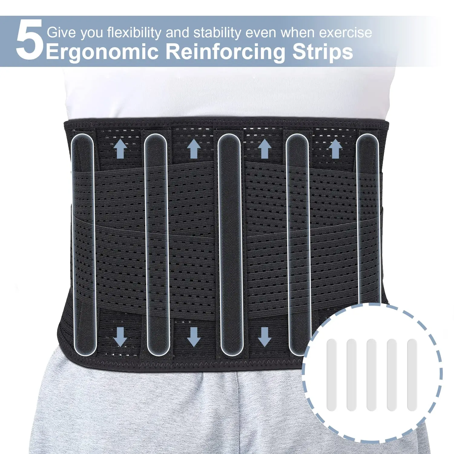 Back Support Belt Waist Support Lower Back Brace Back Support Belt Relief for Back Pain Breathable Medical Abdominal Belt Waist
