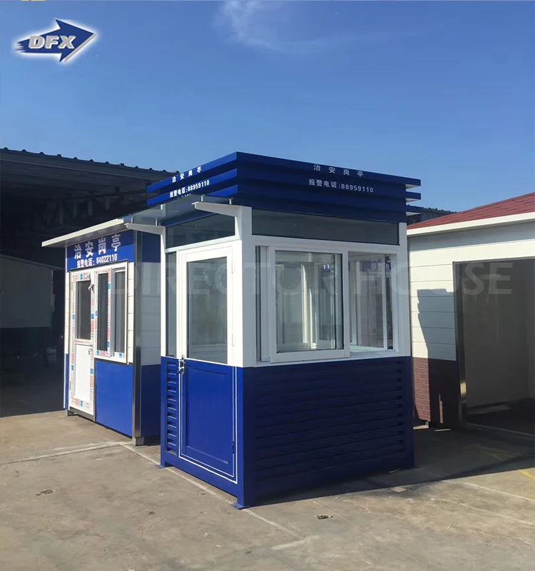 Prefab sentry box plans High strength Metal carved security guard house portable guard house