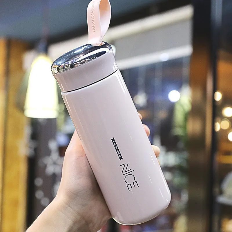 Wholesale Custom Double Wall Thermo Glass Water Bottle Creative Gifts Mug with Lid