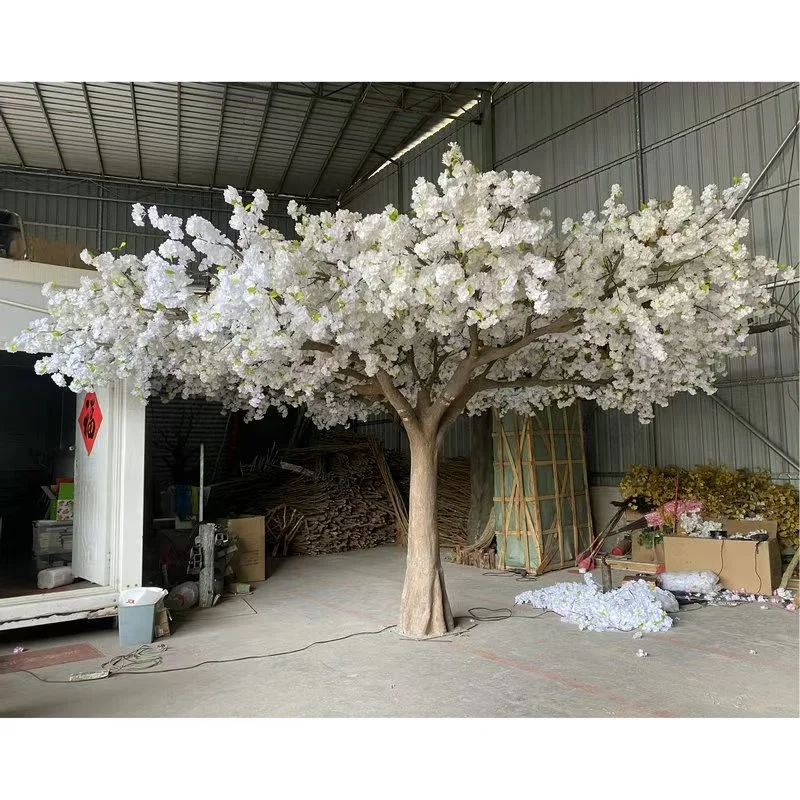 Customized Large Artificial Tree Wedding White Cherry Blossom Tree Artificial Decoration Flower Tree For Party Dressing