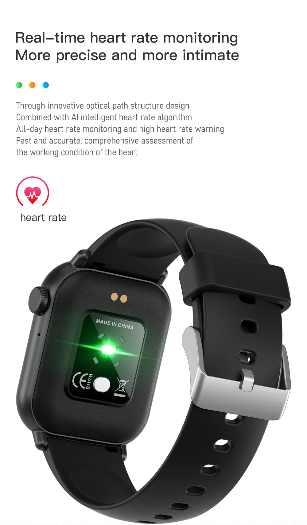 Call Function 1.81 Big Screen Smartwatch Step Calorie Counter Body Temperature Sport Smart Watch With Heart Rate Monitor