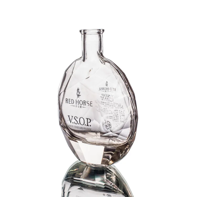 customized unique round empty liquor private label vodka bottle 750ml for vodka
