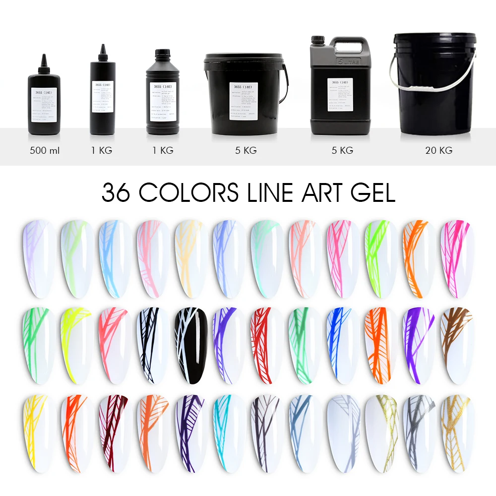 Bulk Line Art Gel Wholesale Custom Private Label Nail Supplies UV Gel Nail Painting Liner Gel Polish