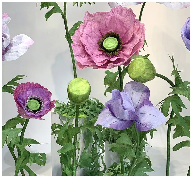 betterlove Wedding Lavender Giant Flower Decoration Giant  Artificial Flower Wedding Shop Store Display Giant Paper Flowers