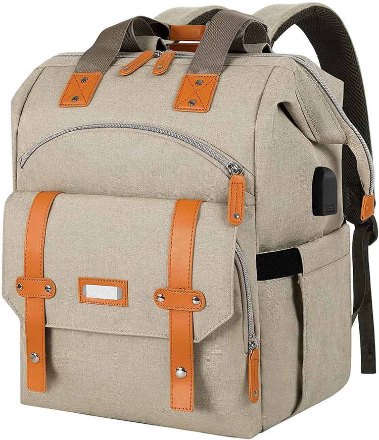 Women Laptop School Backpack Casual Schoolbags With USB Charging Port FRID Anti-Theft