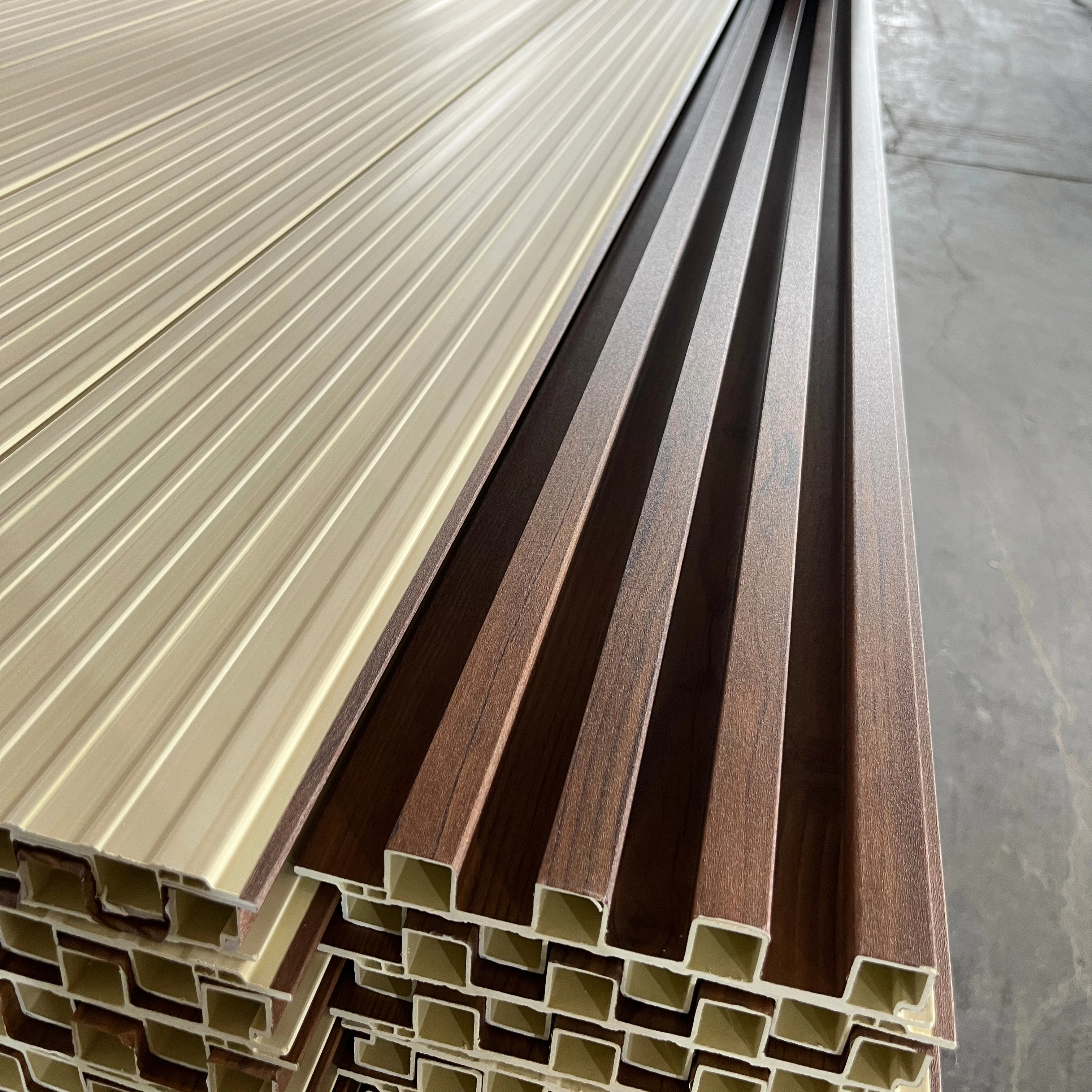 wooden cladding interior plastic composite fluted covering board wainscoting vinyl timber decorativo 3d wpc wall panel