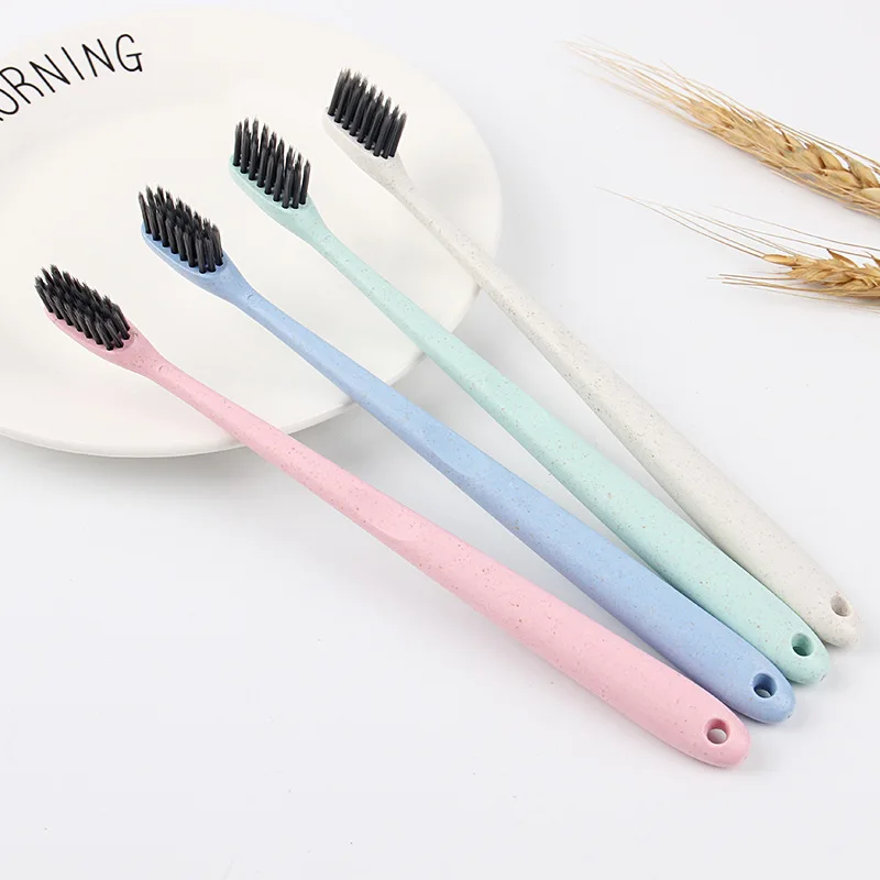 Wheat Straw Environmentally Friendly Adult Toothbrush Soft Bristle Manual Toothbrush