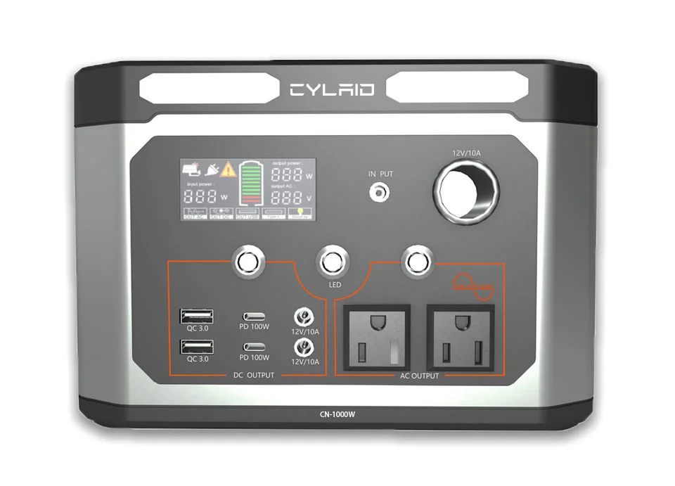 Outdoor AC110V/220V USB DC 5V/3A 1000w lifepo4 solar power bank generator portable power station