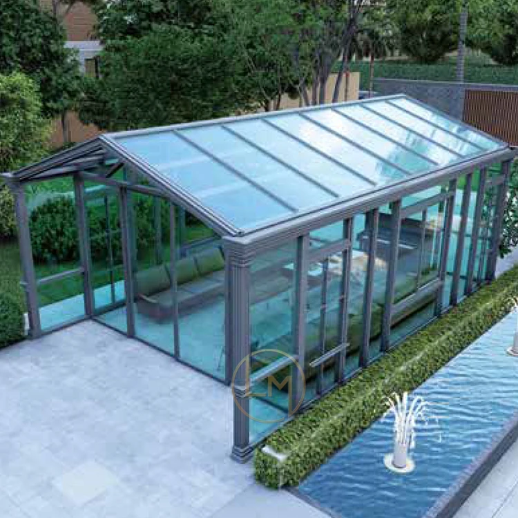 Winter garden balcony aluminum 4 season luxury veranda glass conservatory sun room house sunroom