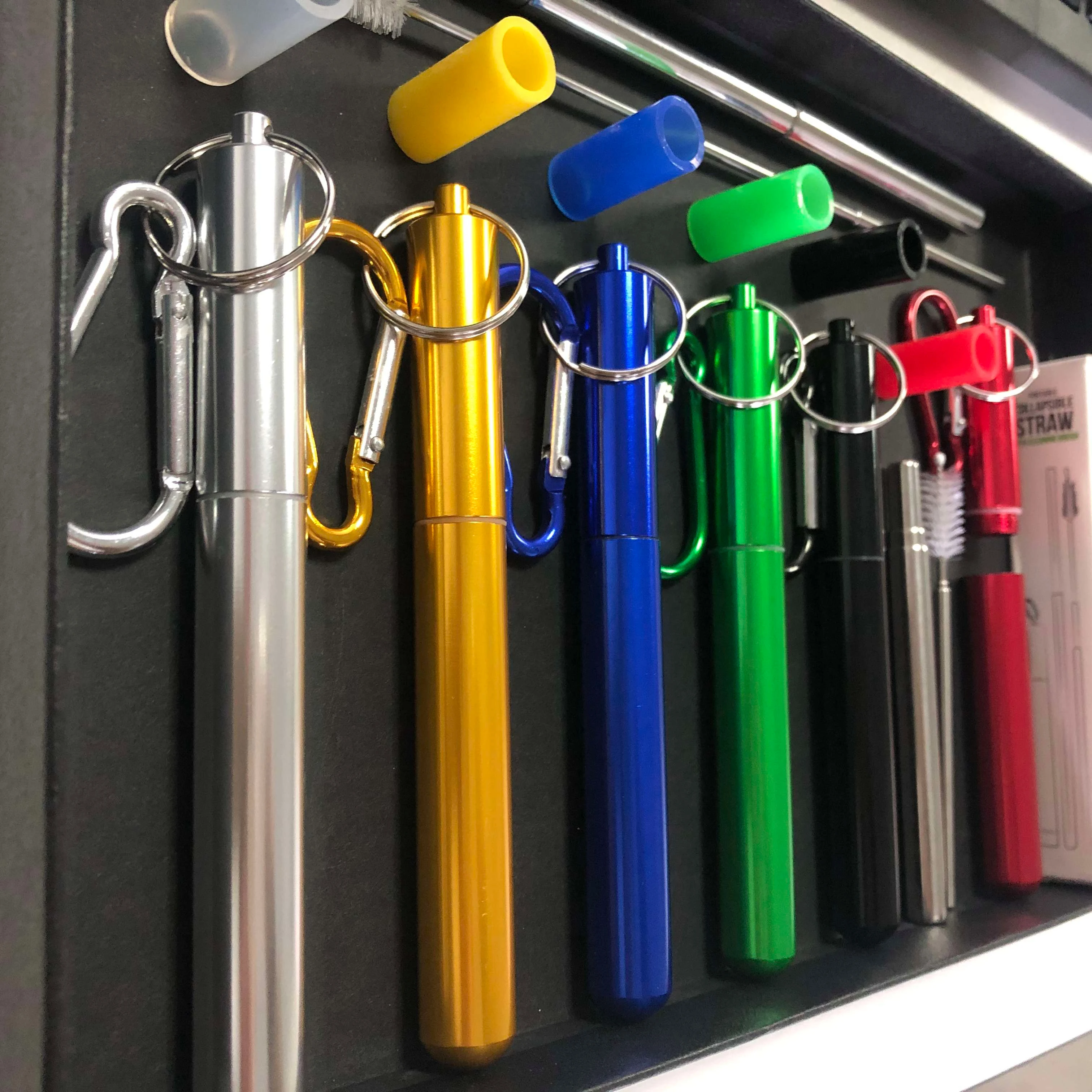 10%OFF Portable High-End 304 Foldable Reusable Custom Telescopic Stainless Steel Retractable Metal Collapsible Drinking Straw